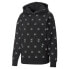 Фото #1 товара Puma Brand Love Aop Pullover Hoodie Womens Black Casual Outerwear 53570601