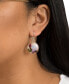 ფოტო #3 პროდუქტის Medium Round Dried Flower Earrings in Sterling Silver. Available in Multi, Blue or Purple