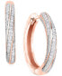 ფოტო #3 პროდუქტის Diamond Twist Hoop Earrings (1/4 ct. t.w.) In Sterling Silver, 14K Gold-Plated Sterling Silver or 14K Rose Gold-Plated Sterling Silver