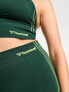 Hummel stretch legging with side panel in dark green