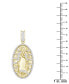 Фото #2 товара Macy's men's Diamond Mother Mary Medallion Pendant (1/4 ct. t.w.) in 10k Gold
