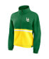 Фото #2 товара Women's Green Oregon Ducks Fleece Half-Zip Jacket