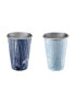 Фото #6 товара Navy and Light Blue Swirl 18 oz Party Cups - Set of 2