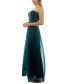 Women's Strapless Pleated Organza Gown