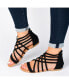 ფოტო #6 პროდუქტის Women's Hanni Wide Width Crisscross Strappy Flat Sandals