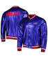 Men's Royal Buffalo Bills Metallic Bomber Full-Snap Jacket