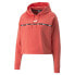 Фото #1 товара Puma Power Tape Cropped Pullover Hoodie Womens Pink Casual Outerwear 67223935
