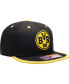 Men's Black Borussia Dortmund Tape Snapback Hat Черный, Один размер - фото #4