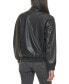 Women's Faux Leather Dad Bomber Jacket