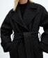 Фото #4 товара Women's Wide Lapel Wool-Blend Coat