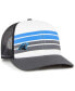 Фото #1 товара Big Boys and Girls White, Charcoal Carolina Panthers Cove Trucker Snapback Hat