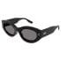 Очки MCQ MQ0324S-001 Sunglasses Black / Black / Grey, 55 - фото #2