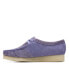 Фото #9 товара Clarks Wallabee 26172728 Womens Purple Suede Oxfords & Lace Ups Casual Shoes