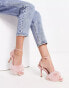 Фото #8 товара NA-KD fluffy heeled sandals in dusty pink