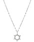 Cubic Zirconia Sun Pendant Necklace in Sterling Silver, 16" + 2" extender, Created for Macy's