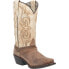 Laredo Myra Embroidered Square Toe Cowboy Womens Brown Dress Boots 51091