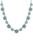 Фото #1 товара Lucky Brand silver-Tone Blue Stone Collar Necklace