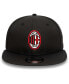 Фото #4 товара Men's Black AC Milan Ripstop 9FIFTY Snapback Hat