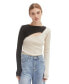 Фото #1 товара Women's Carly Color Block Knit Top with Cut Out Detail
