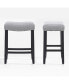 24" Upholstered Saddle Seat Counter Stool (Set of 2)