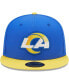 Фото #3 товара Men's Royal, Gold Los Angeles Rams Super Bowl LVI Letterman 59FIFTY Fitted Hat