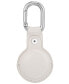 Фото #2 товара Gray Leather Apple AirTag Case with Silver-Tone Carabiner Clip