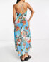 COLLUSION mesh beach maxi dress in floral print