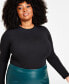 Trendy Plus Size Scoop-Neck Fitted Top