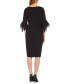 Фото #2 товара Women's Tiered-Cuff 3/4-Sleeve Sheath Dress