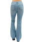 ფოტო #2 პროდუქტის Women's Low-Rise Distressed Flare Jeans