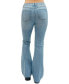 Women's Low-Rise Distressed Flare Jeans