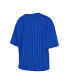 Фото #3 товара Women's Royal New York Mets Boxy Pinstripe T-shirt