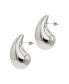 Фото #2 товара Silver Tarnish Resistant Teardrop Sculptural Stud Earrings