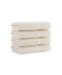 Фото #4 товара Полотенце домашнее Aston And Arden Aegean Eco-Friendly Recycled Turkish Hand Towels (4 Pack) 18x30 600 г/м2 Solid Color with Weft Woven Stripe Dobby 50% Recycled 50% Long-Staple Ring Spun Cotton Blend Low-Twist Plush Ultra Soft