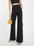 Фото #2 товара Vesper Tall wide leg trouser contrast in black