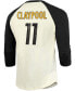 ფოტო #2 პროდუქტის Men's Chase Claypool Cream, Black Pittsburgh Steelers Player Raglan Name Number 3/4 Sleeve T-shirt