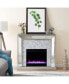 Фото #15 товара Audrey Faux Stone Mirrored Color Changing Electric Fireplace