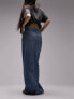 Фото #3 товара Topshop denim low rise y2k maxi skirt in mid blue