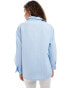 Ghospell bow detail stripe shirt in blue BLAU, XS - EU 34 - фото #3