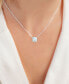 Macy's lab-Grown Opal Cushion Cut Solitaire 18" Pendant Necklace (5/8 ct. t.w.)