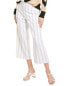 Фото #1 товара Vince Camuto Side Zip Fine Pinstripe Pant White Black 8