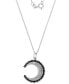 Фото #1 товара Macy's black Spinel Crescent Moon Pendant Necklace (1/3 ct. t.w.) in Sterling Silver, 16" + 2" extender (Also in Lab-Grown Blue Spinel)