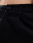 Фото #5 товара ASOS DESIGN pleated linen shorts in black