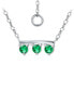 Lab-Grown Imitation Blue Sapphire Trio Pendant Necklace, 16" + 2" extender (Also in Lab-Grown Green Quartz & Ruby), Created for Macy's