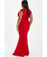 Фото #2 товара Women's Plus Size Wrap Ruched Maxi Dress