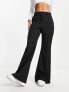 Фото #7 товара Monki tailored flared trousers in black