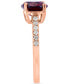 EFFY® Rhodolite (3 ct. t.w.) & Diamond (1/4 ct. t.w.) Ring in 14k Rose Gold