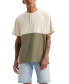 Фото #1 товара Men's Relaxed-Fit Pieced Colorblocked Henley