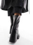 Фото #11 товара ASOS DESIGN Wide Fit Rover heeled leather boots in black