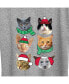 Фото #3 товара Air Waves Trendy Plus Size Christmas Cats Graphic T-shirt